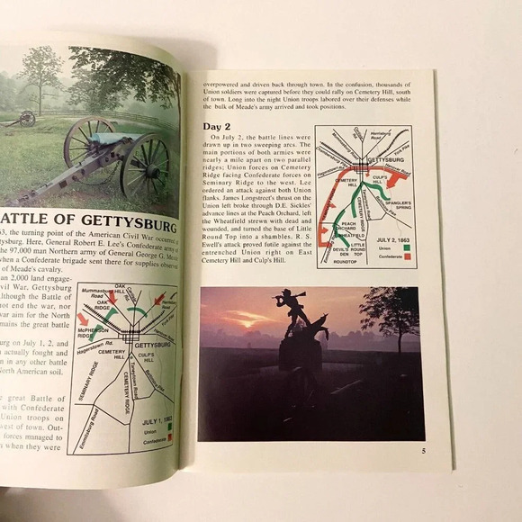 Vintage 1993 Gettysburg  Guide Brochure Pennsylvania Pamphlet Booklet - Picture 8 of 16